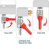 Aluminium 2 Way Co2 Gas Distributor Manifold with 5/16" Barb