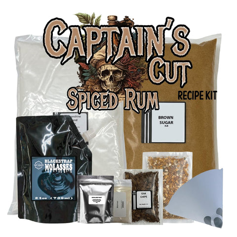 CAPTAIN'S CUT Spiced Rum Recipe Kit, 5 Gallon