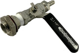 Compact Valve w/ Weldless Fitting & 3/8" Hose Barb