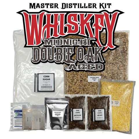 Master Distillers Midnight Double Oak Aged Whiskey Recipe Mash Kit