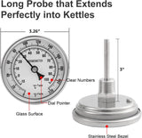 3" Thermometer w/ 2.5" Probe & Weldless Kit