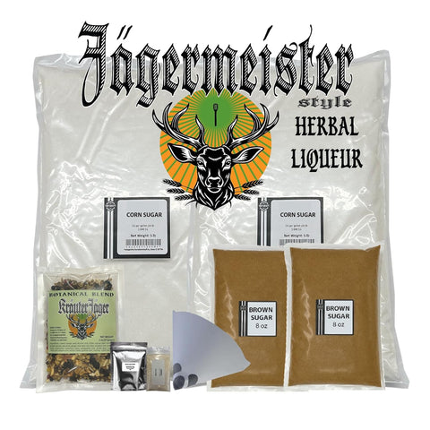 Jagerhammer Herbal Liqueur Recipe Kit – Jagermeister-style Dark Botanical Digestif & Bittersweet Herbal Spirit Kit
