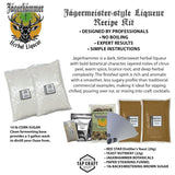 Jagerhammer Herbal Liqueur Recipe Kit – Jagermeister-style Dark Botanical Digestif & Bittersweet Herbal Spirit Kit