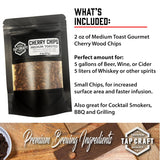 Oak Chips - Medium Toast Cherry Wood Chips 2 oz