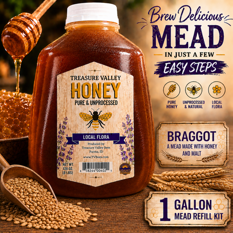One Gallon Braggot Honey Mead Recipe Refill Kit