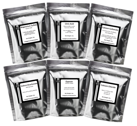 Beer Brewing Salts for Water Adjustment and Building