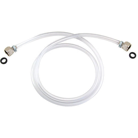 Beer Line Jumper w/Stainless Steel Connectors- Hex Nuts, Clamps, Rubber Washers
