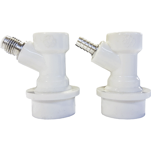 Gas Side Ball Lock Fitting - Barbed or Flared