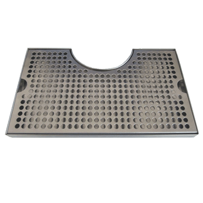 Stainless Steel Drip Tray 12" x 7" w/ Tower Cutout