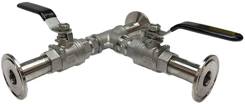 Stainless Steel Tri Clamp Quick Disconnect 2pc Ball Valve Fermenter CIP Yeast Dump