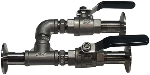 Stainless Steel Tri Clamp Quick Disconnect Ball Valve Wye Splitter Fermenter CIP Yeast Dump
