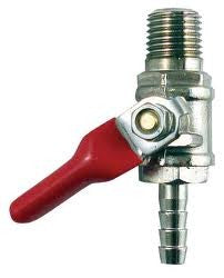 Gas Shutoff Valve 1/4" with 1/4" Barb